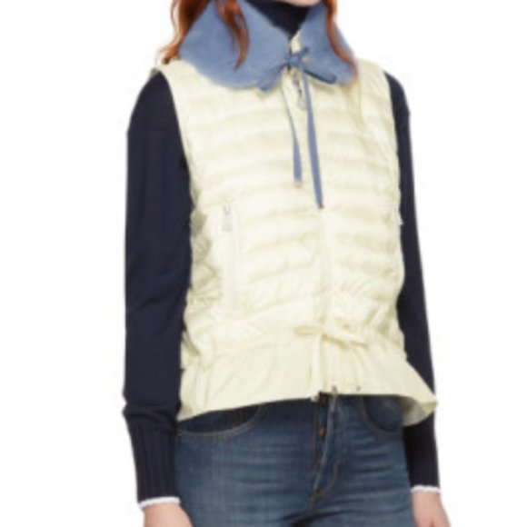 Authentic Moncler White Down Panel Vest - Picture 2 of 14